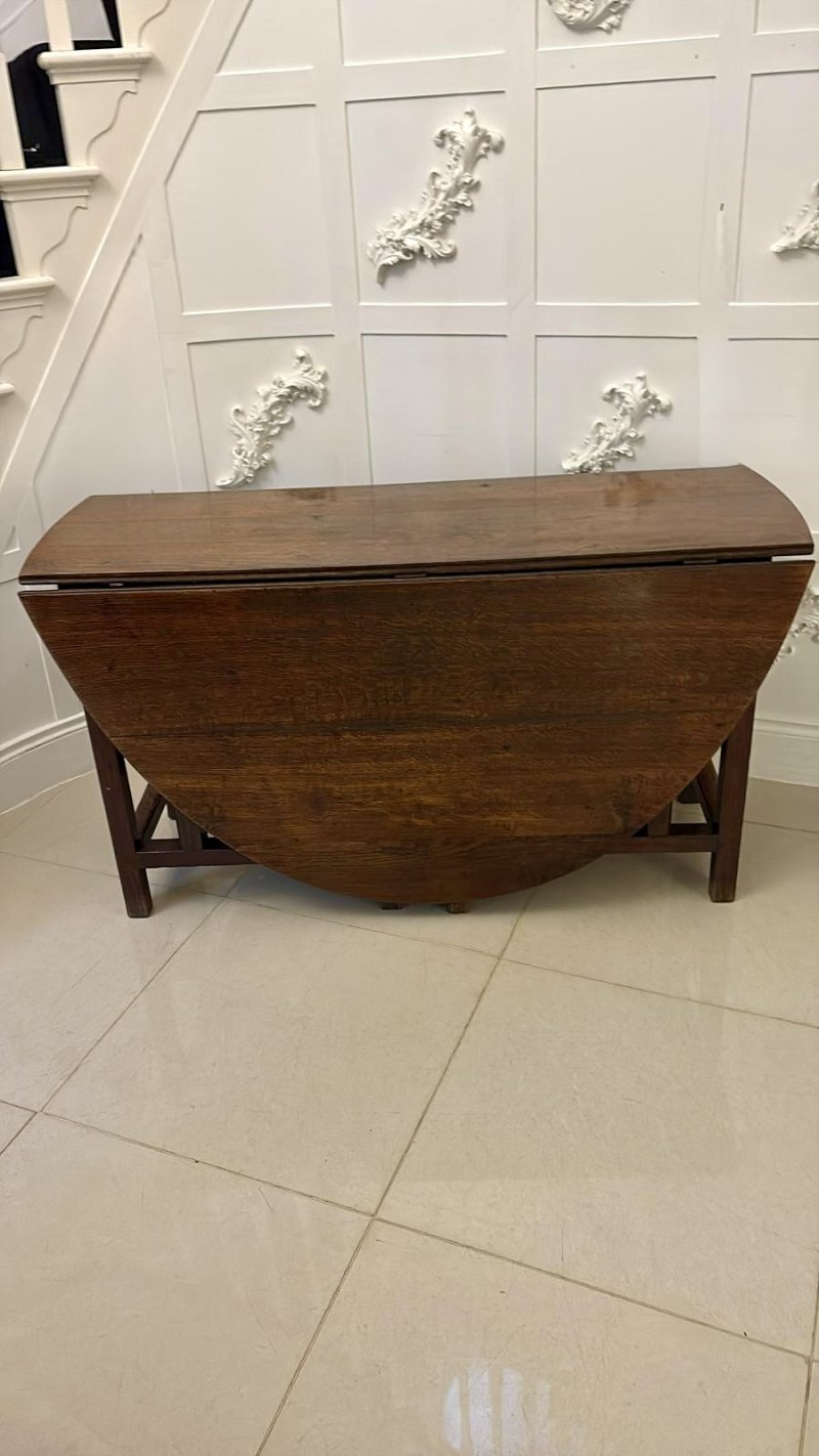 Large Superb Quality Antique 17th Century Oak Gateleg Dining Table